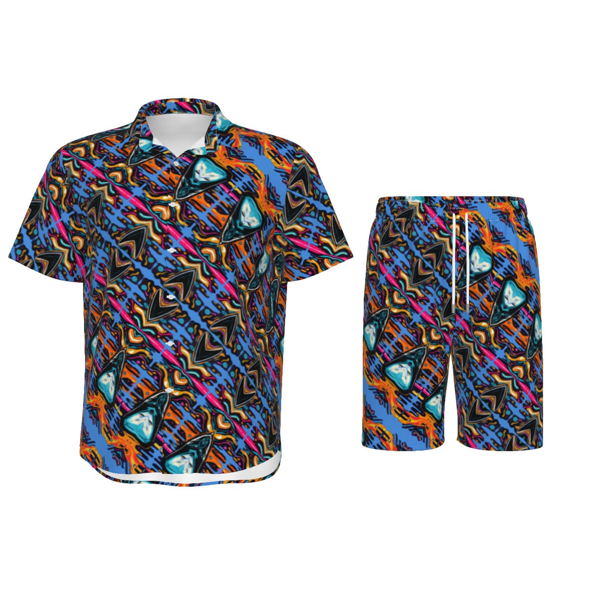 Beach Bash Blue Men's Short / Shirt Set