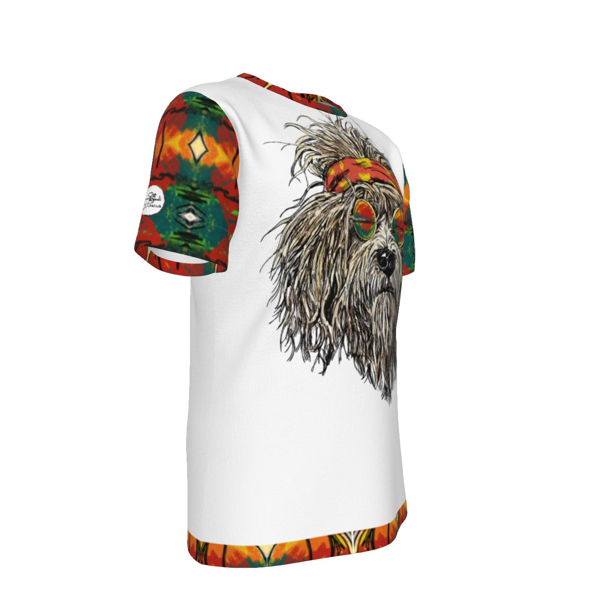 SB-Threadz O-Neck White Grateful Dog T-Shirt