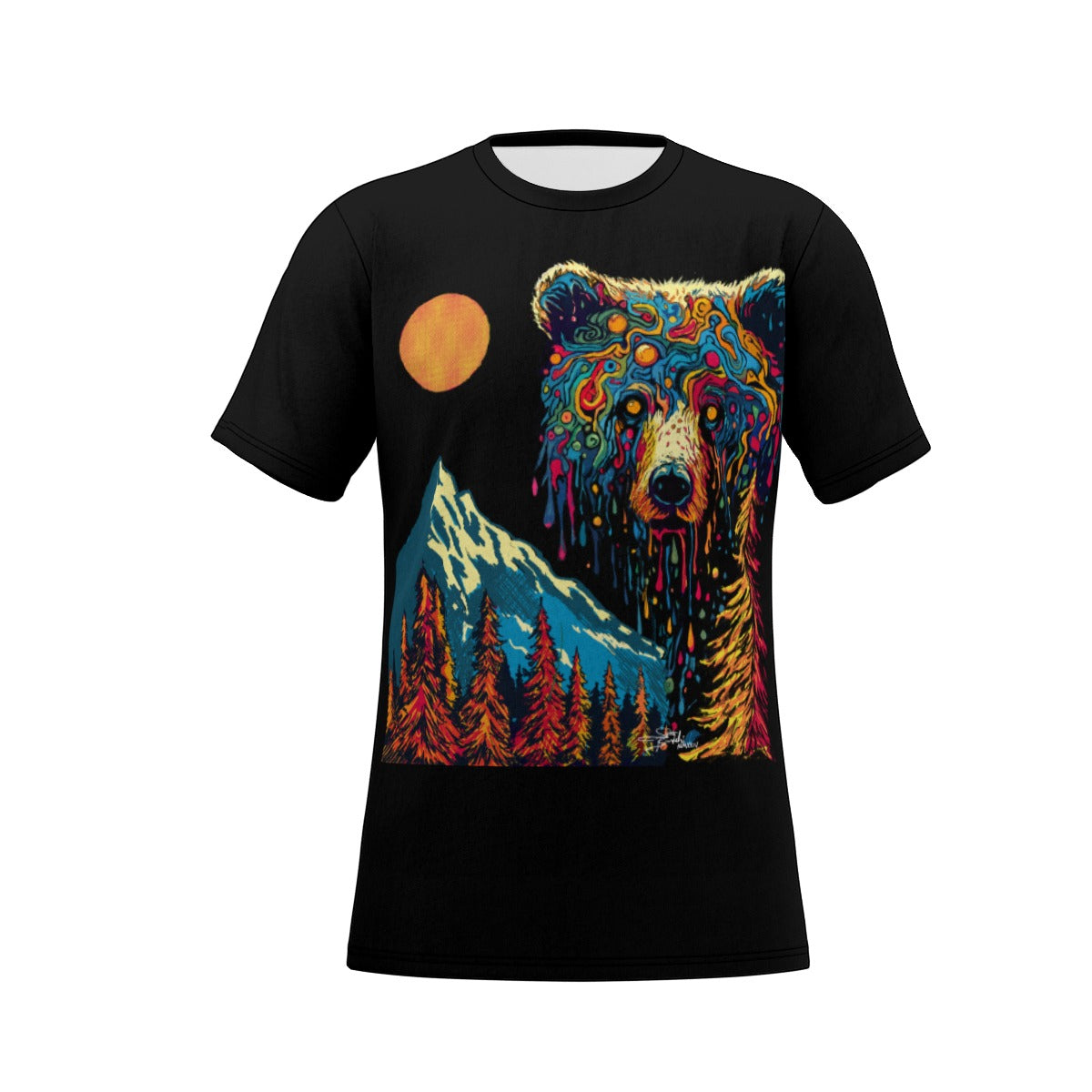 Black Drippy Bear T-Shirt