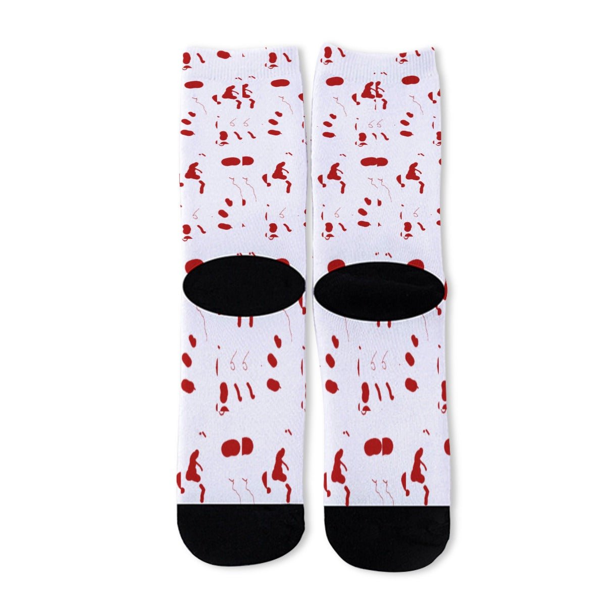 Stain Splatter White Unisex Long Socks - SB - THREADZ