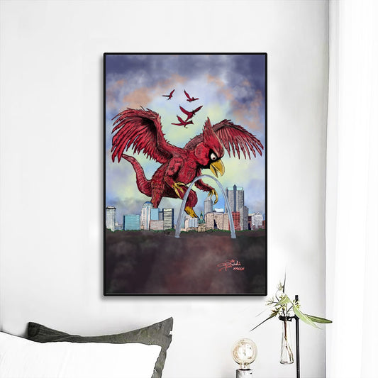 Cardinaldactyl MMXXIV Black Frame Mural