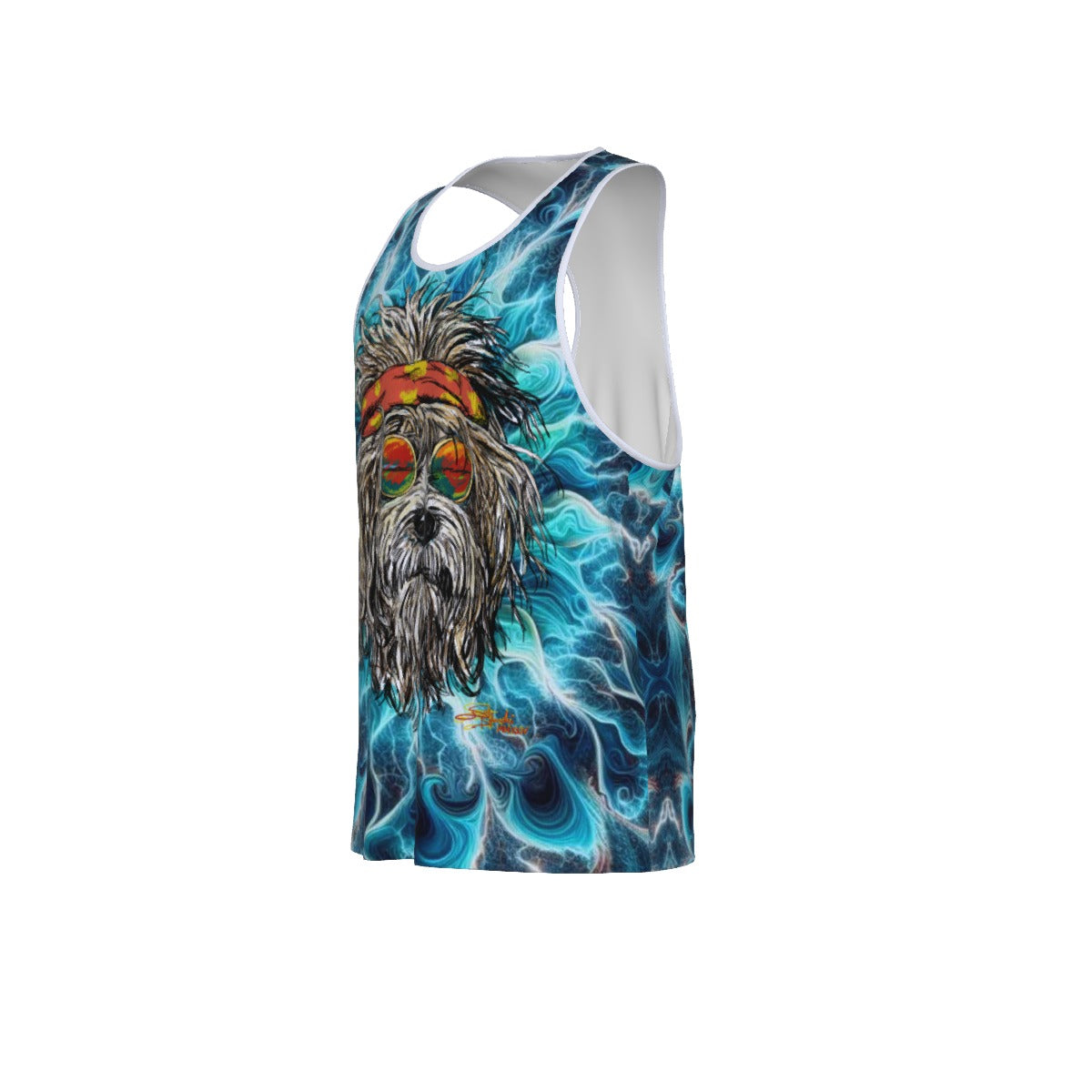 Grateful Dog  Men's Slim Y-Back Muscle Tank Top (Tye Dye)