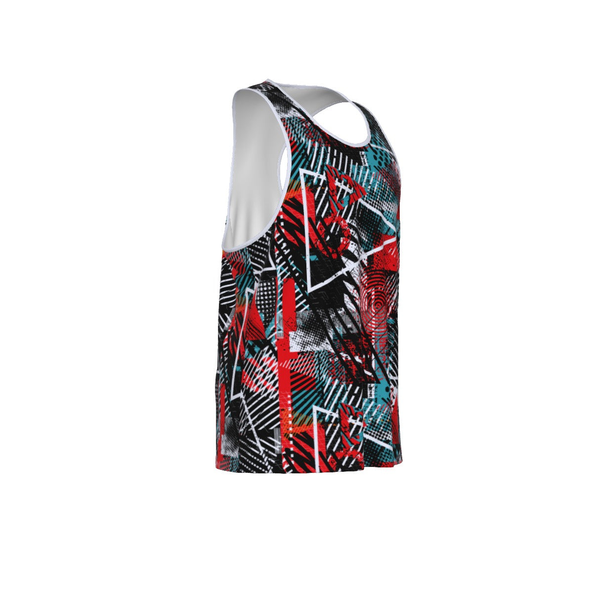 Graffiti All-Over Print Men's Slim Y-Back Muscle Tank Top