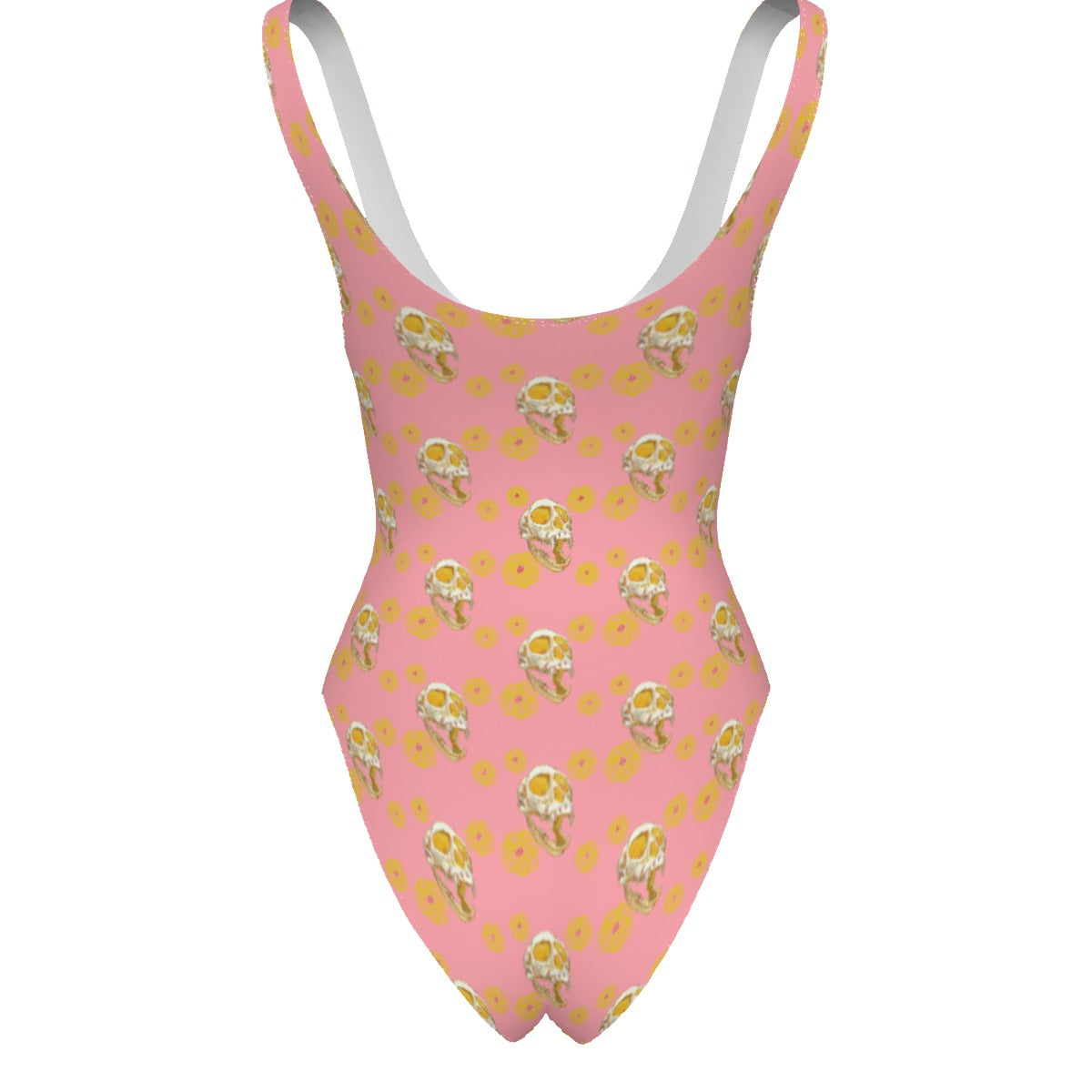 Monkey Skull Pink Women's One-piece Swimsuit