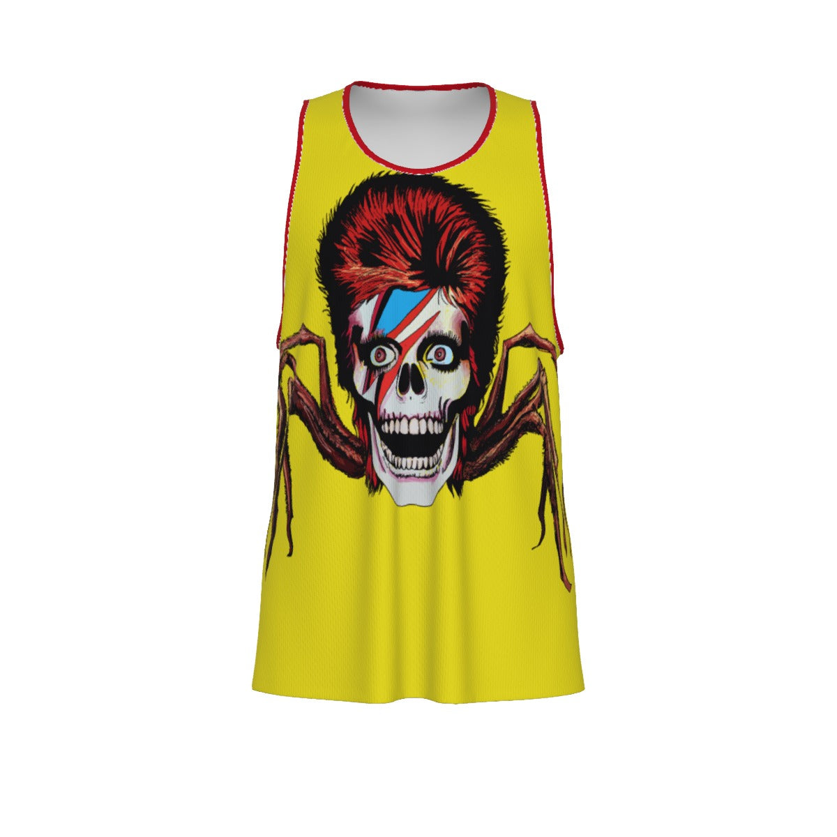 Spider From Mars Men's Slim Y-Back Muscle Tank Top (Yellow/Red)