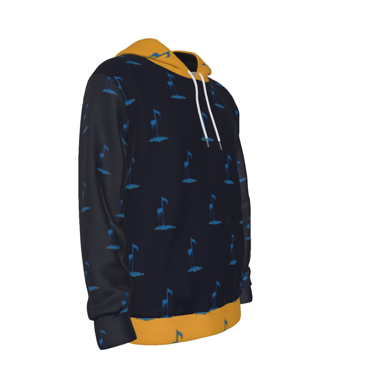 Bleed Blue Navy PatternThicken Pullover Hoodie