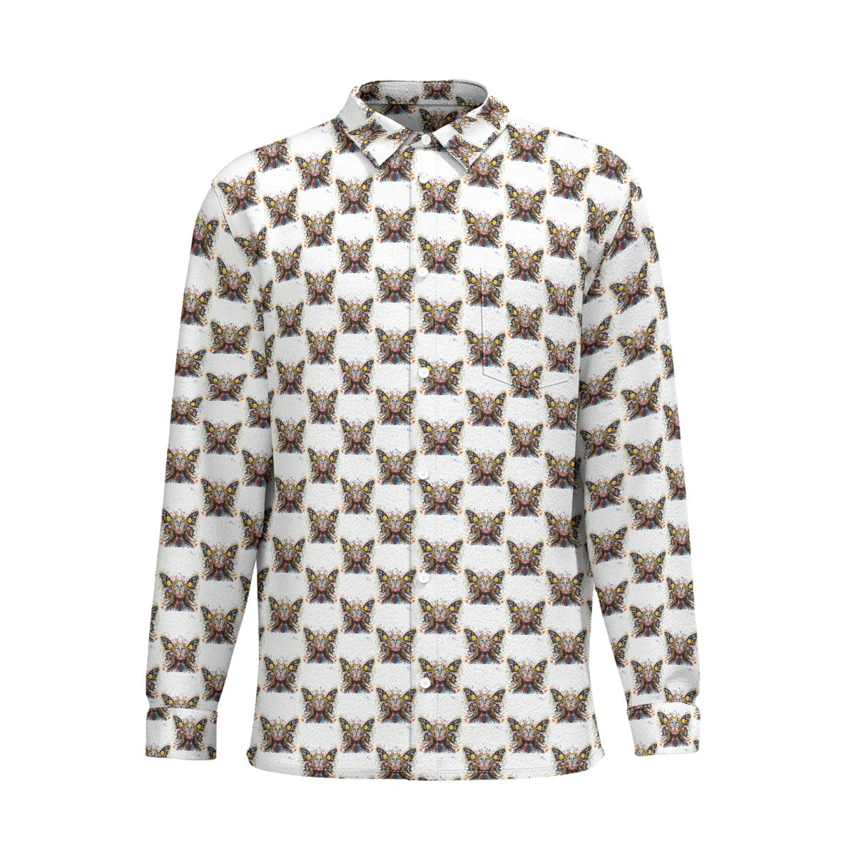 Chaos White Long Sleeve Shirt with Pocket