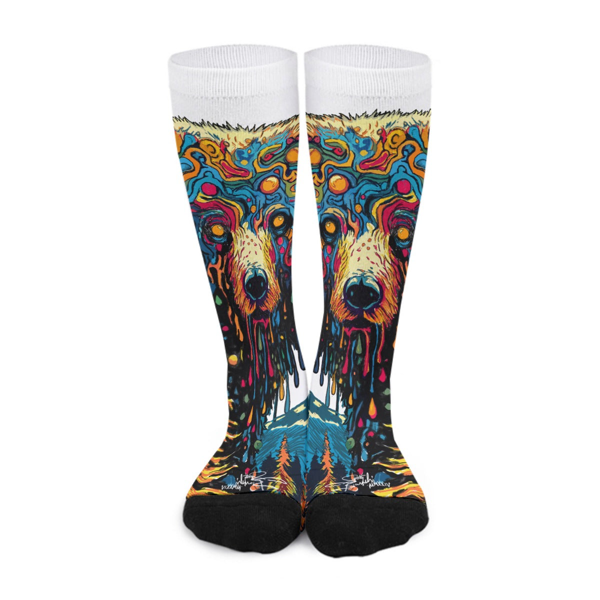 Drippy Bear Unisex Long Socks