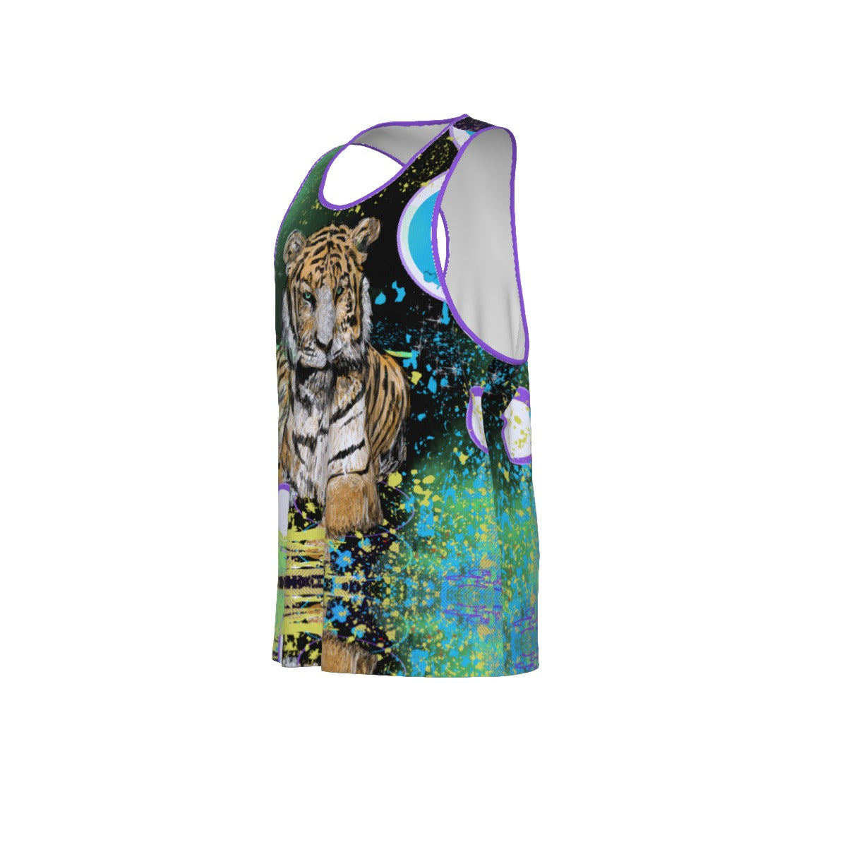 TigerMania Print Men's Slim Y-Back Muscle Tank Top