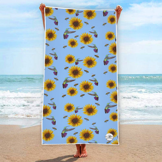 Birds and the Bees Beach Towel