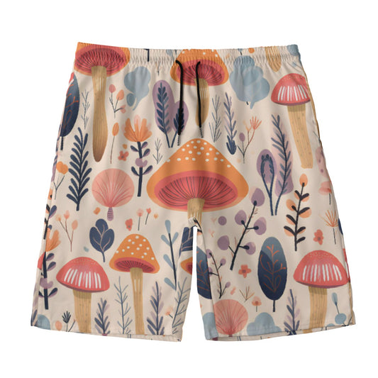 Mushroom Picks Beach Shorts With Lining