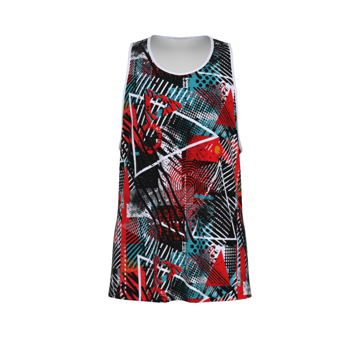 Graffiti All-Over Print Men's Slim Y-Back Muscle Tank Top