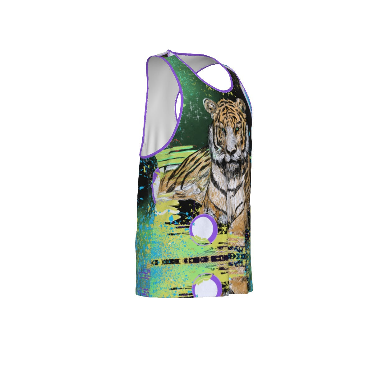 TigerMania Print Men's Slim Y-Back Muscle Tank Top