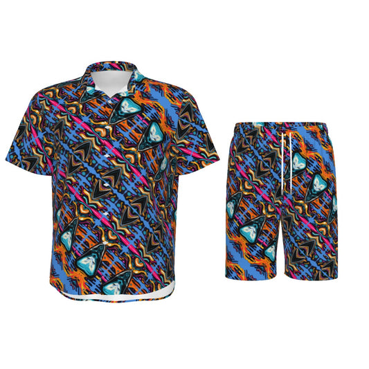 Beach Bash Blue Men's Short / Shirt Set
