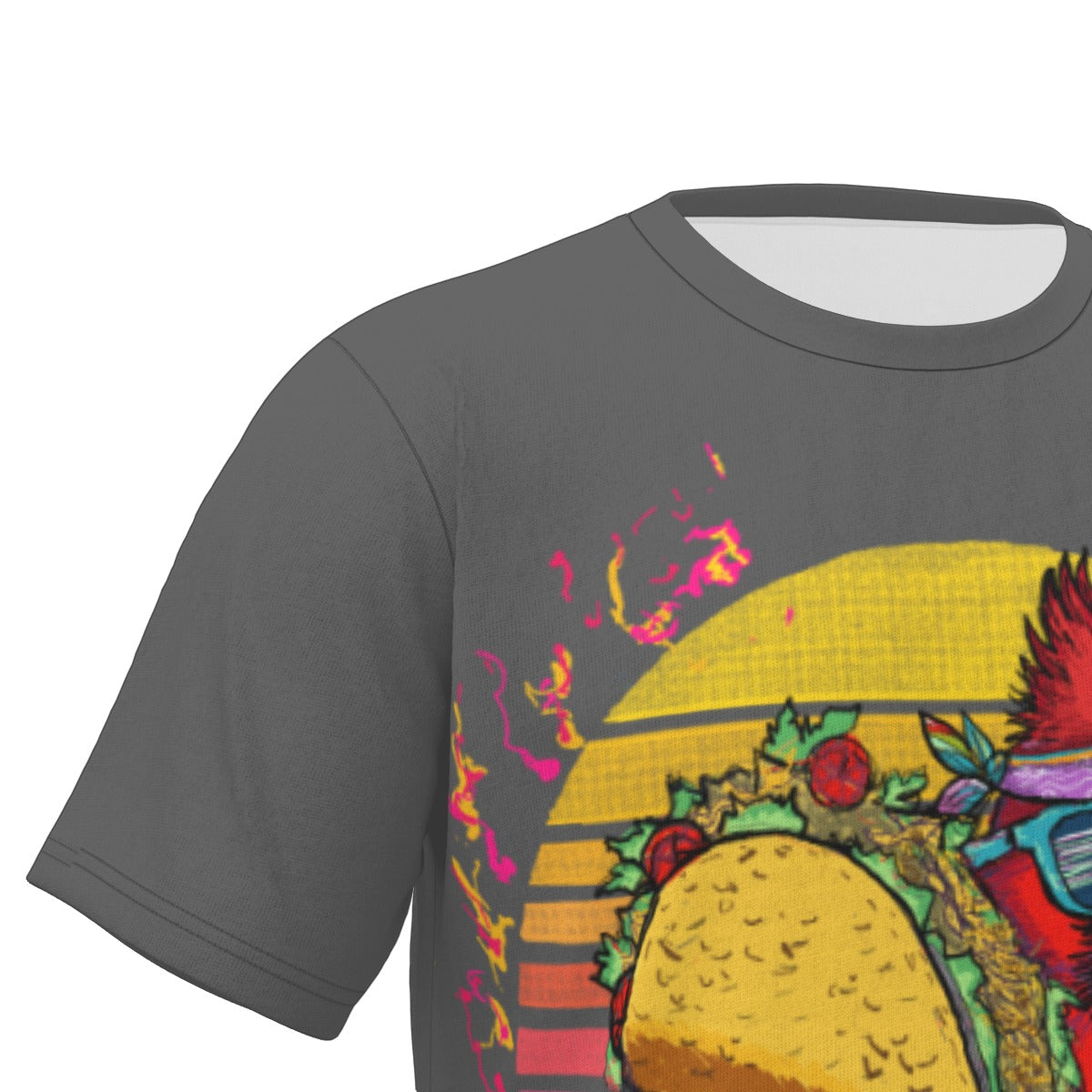 Taco Fest Redbird O-Neck T-Shirt (Retro Grey)