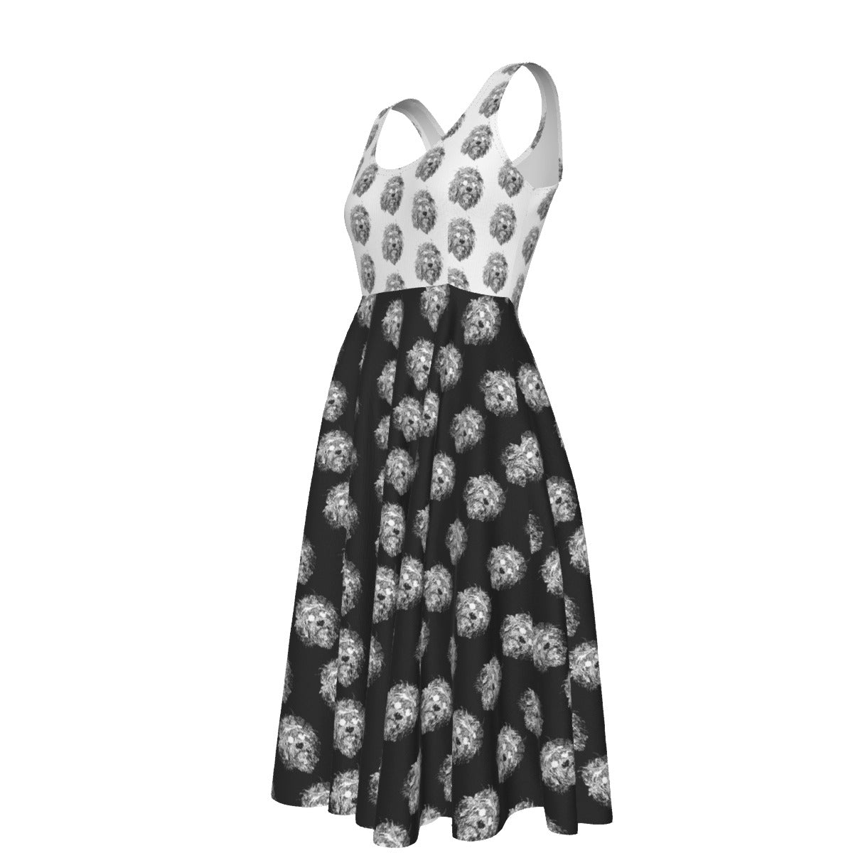 Grateful Dog Black/White Women's Sleeveless Dress