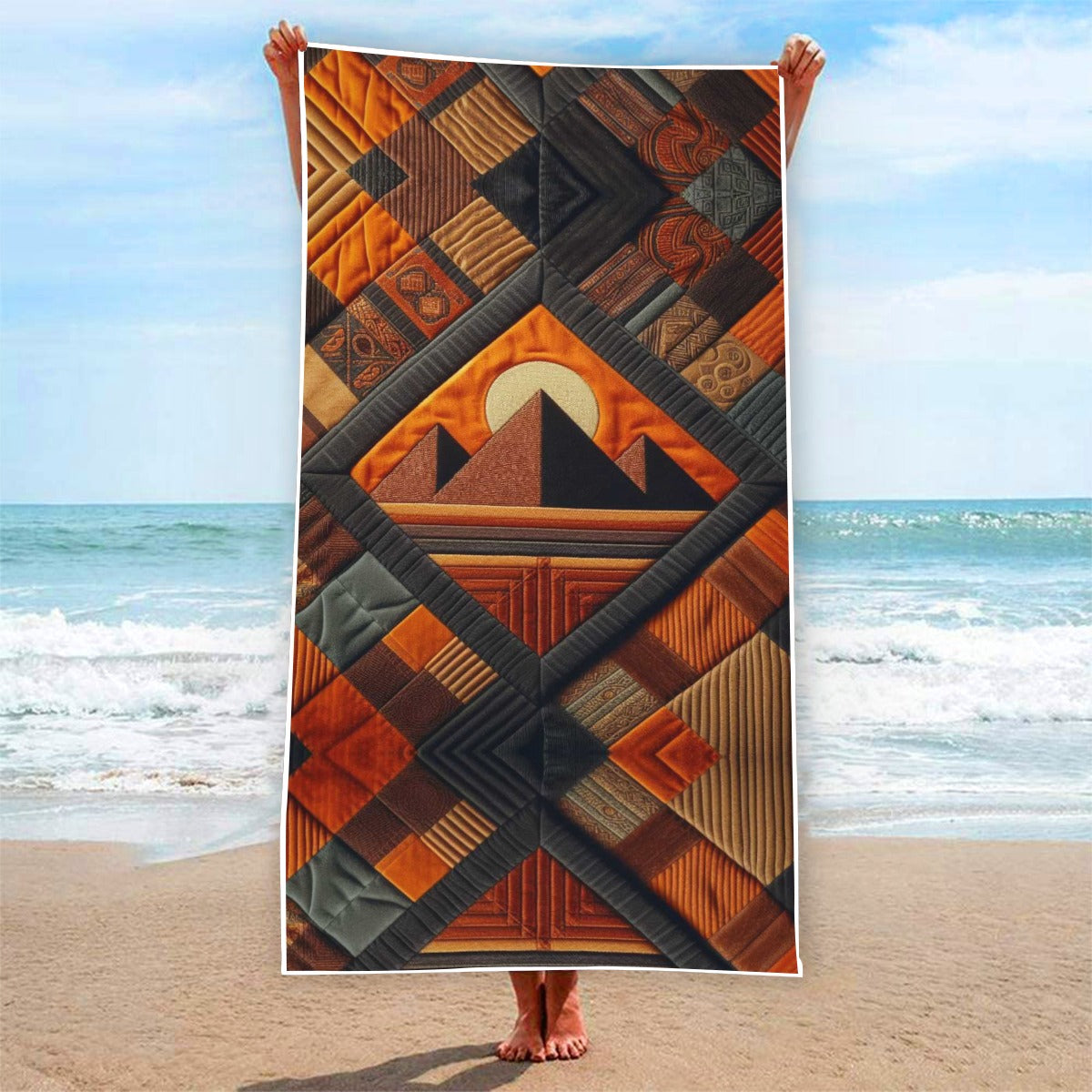 Pyramid Patch Beach Towel