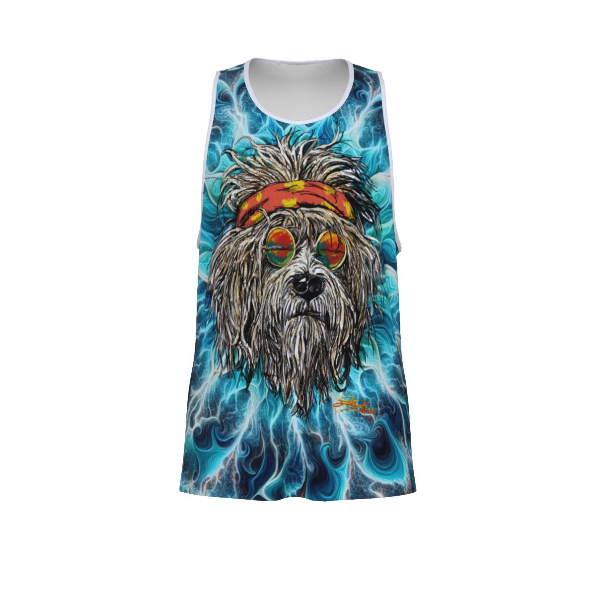 Grateful Dog  Men's Slim Y-Back Muscle Tank Top (Tye Dye)