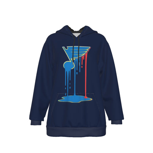 Bleed Blue Navy Women's Heavy Fleece Hoodie