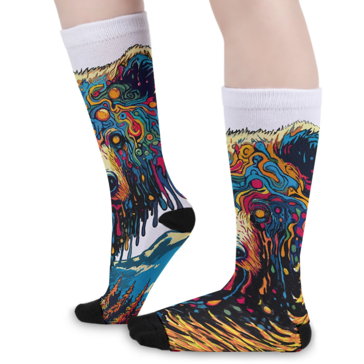 Drippy Bear Unisex Long Socks