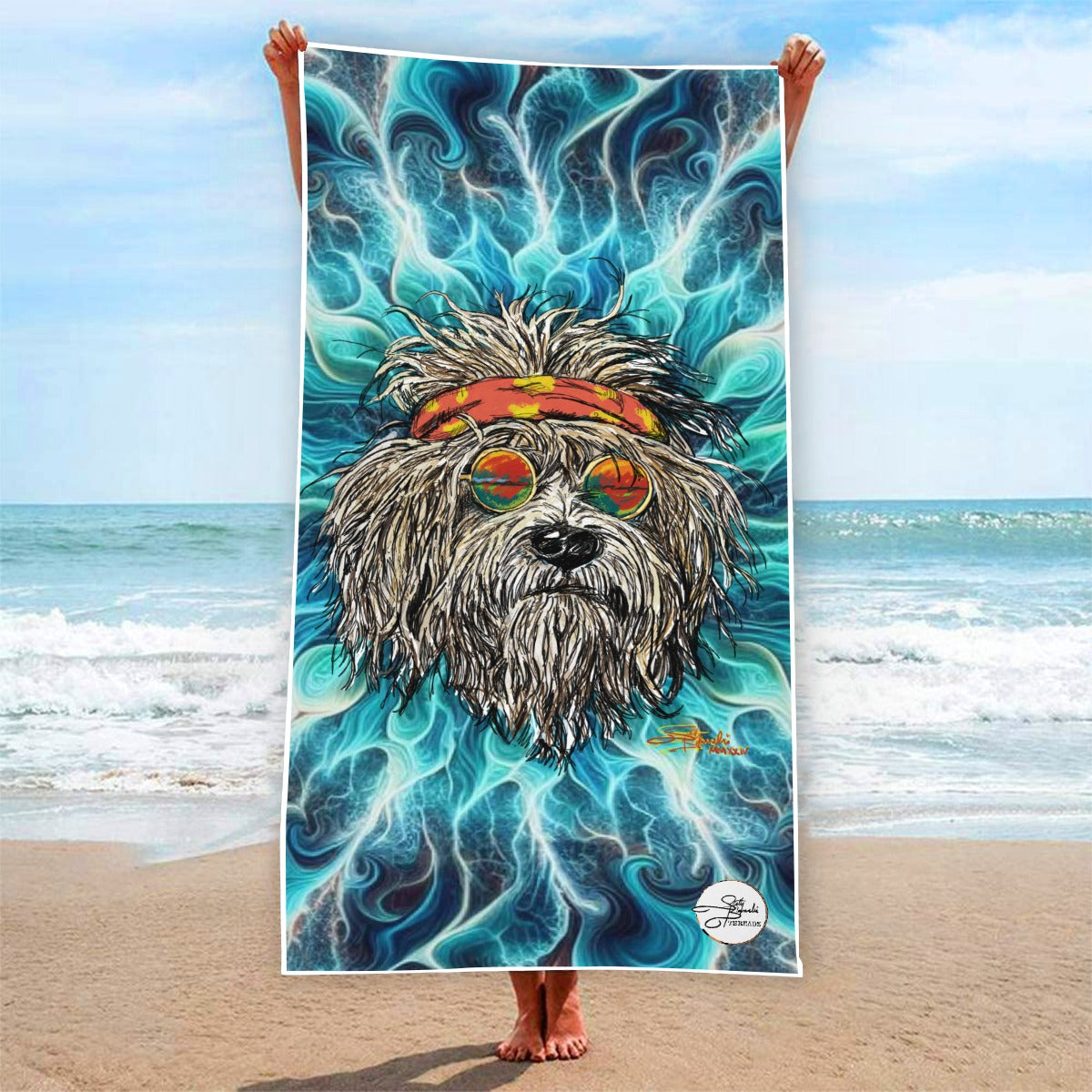 Grateful Dog Tye-Dye Beach Towel