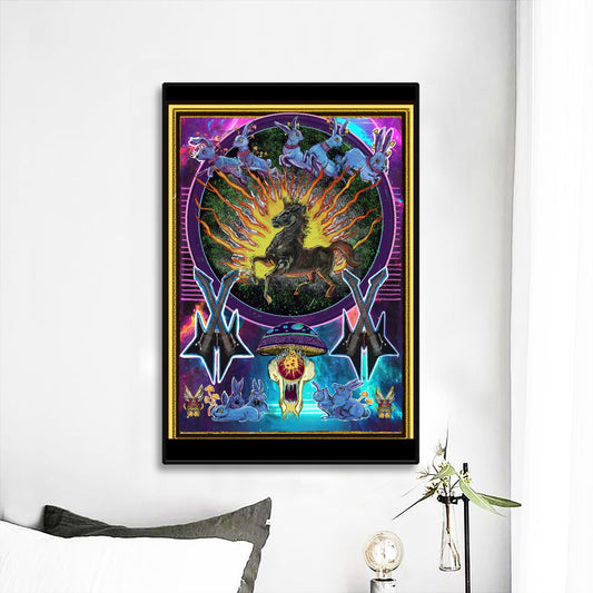 Mycelium MMXXIV Black Frame Mural