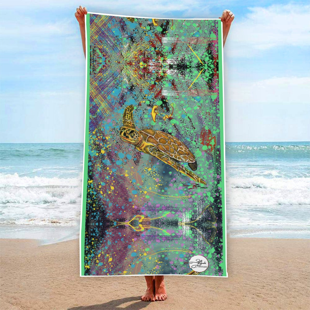 Turtle Power Beach Towel