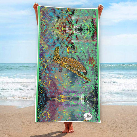 Turtle Power Beach Towel