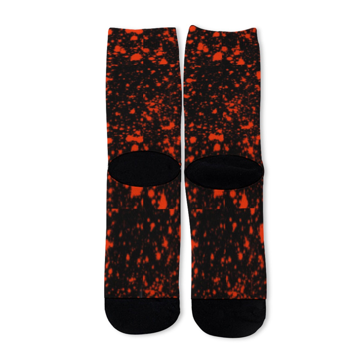 Stain Splatter Black Unisex Long Socks