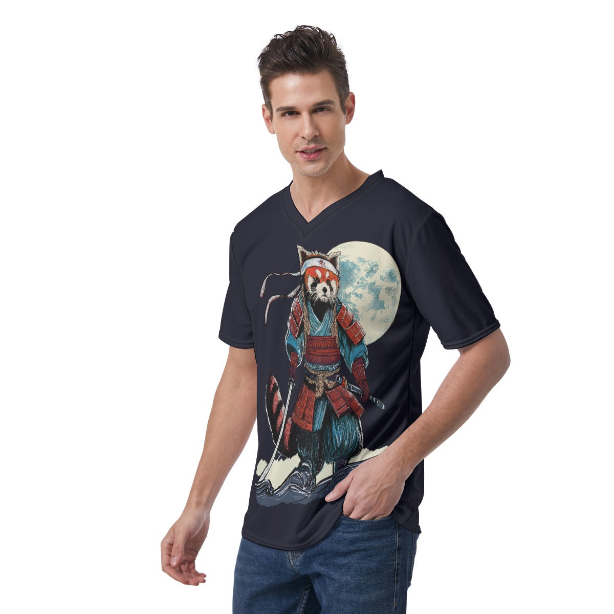 Respect Red Panda Men's V-Neck T-Shirt