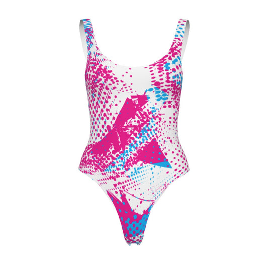 Pretty Pink Baby Blue Women's One-piece Swimsuit