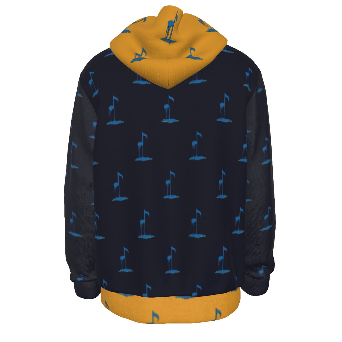 Bleed Blue Navy PatternThicken Pullover Hoodie