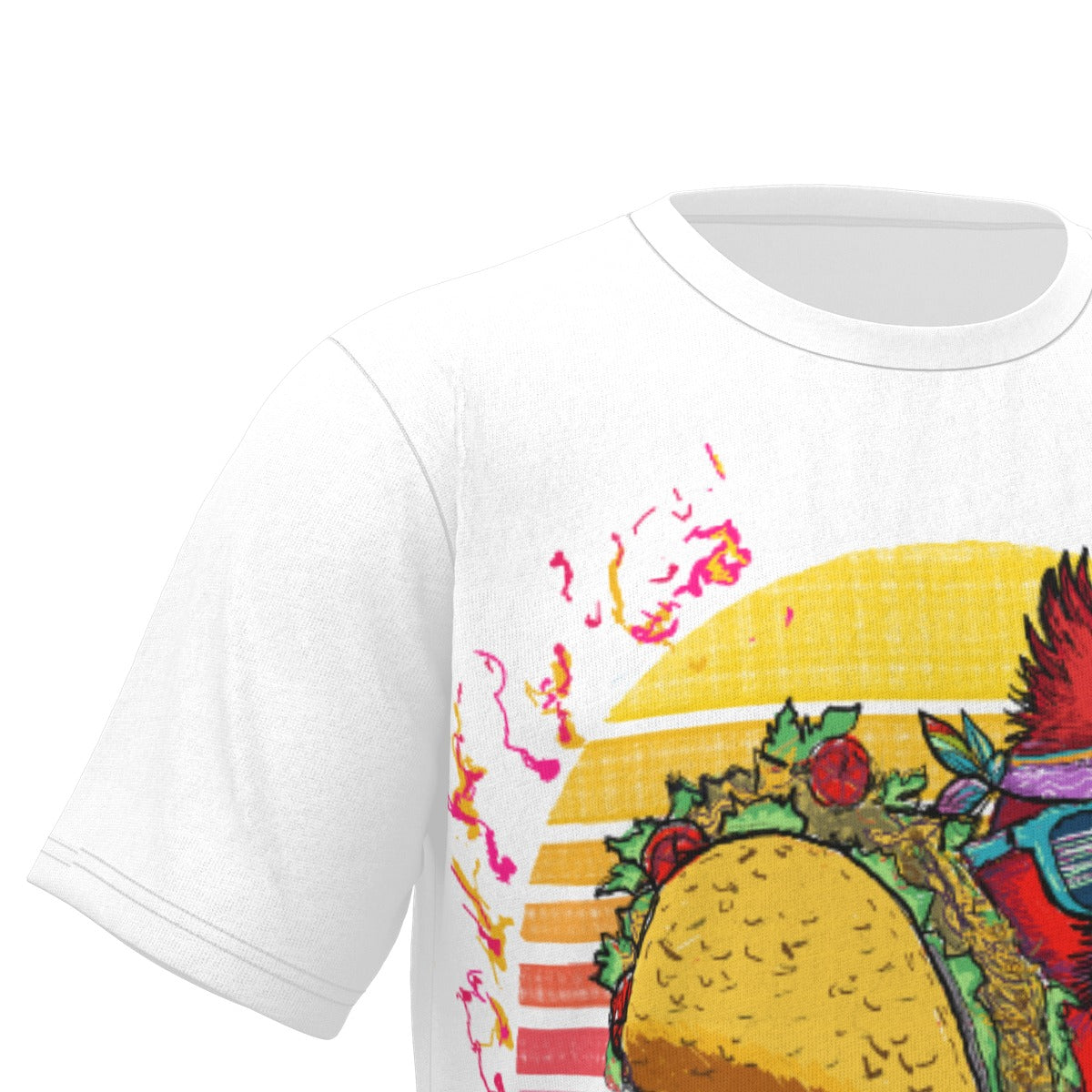 Taco Fest Redbird O-Neck T-Shirt (White-T)