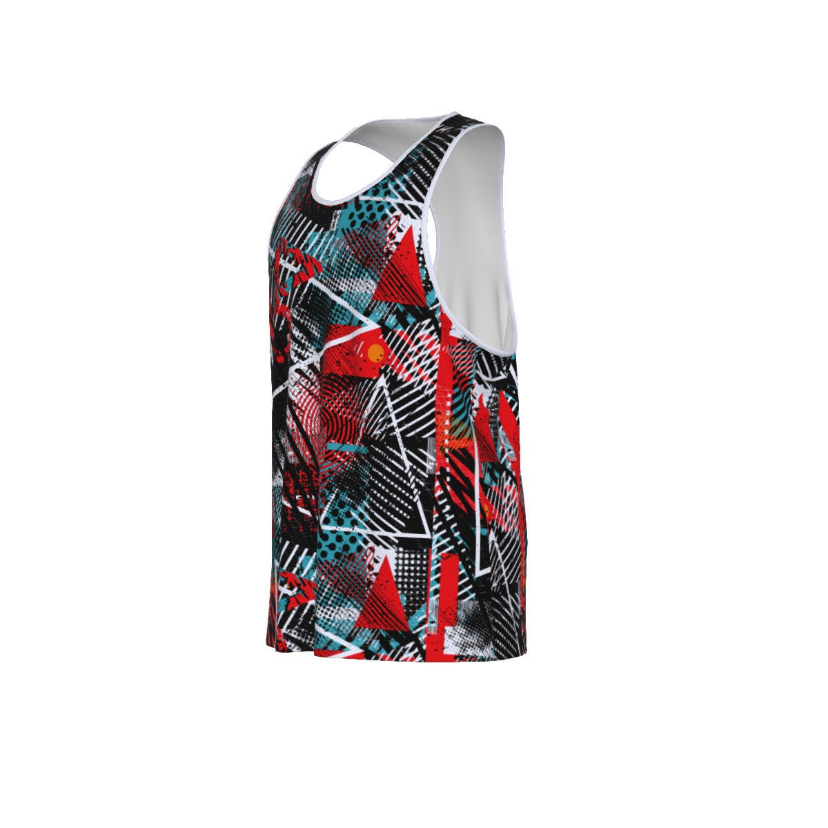 Graffiti All-Over Print Men's Slim Y-Back Muscle Tank Top