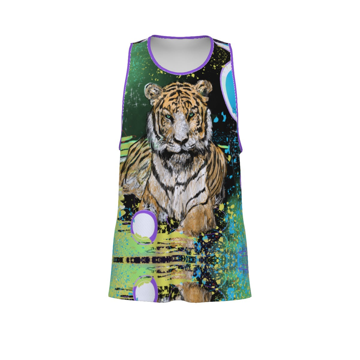 TigerMania Print Men's Slim Y-Back Muscle Tank Top