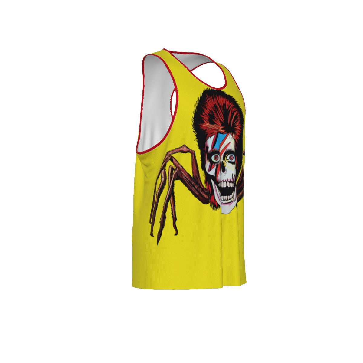 Spider From Mars Men's Slim Y-Back Muscle Tank Top (Yellow/Red)