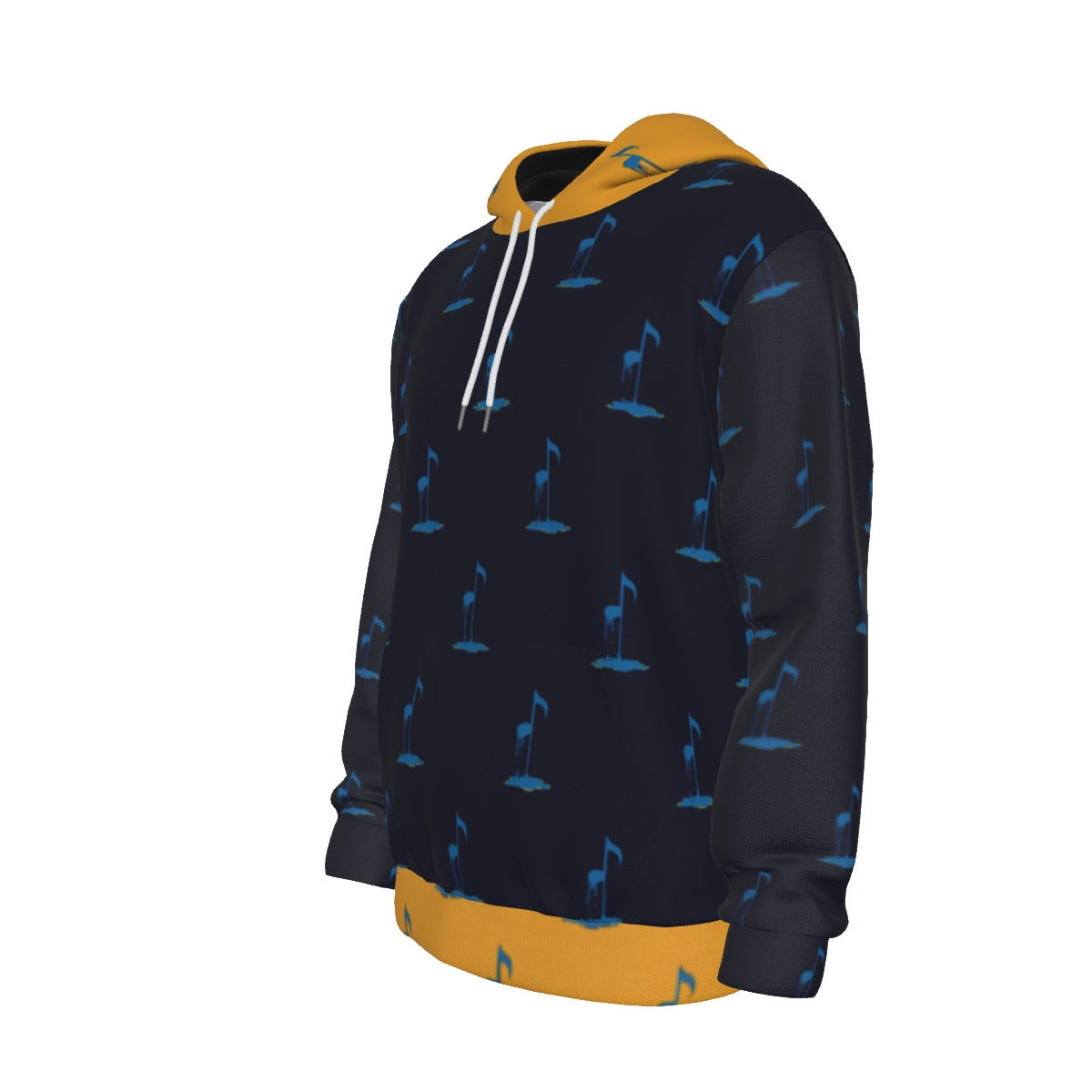 Bleed Blue Navy PatternThicken Pullover Hoodie
