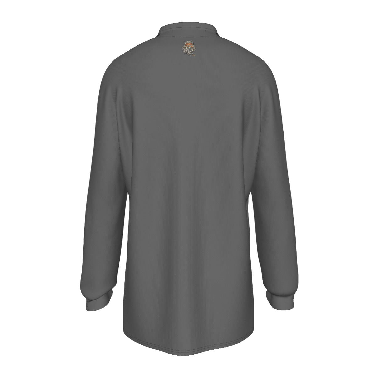 Grateful Dog Dark Grey Long Sleeve Polo Shirt