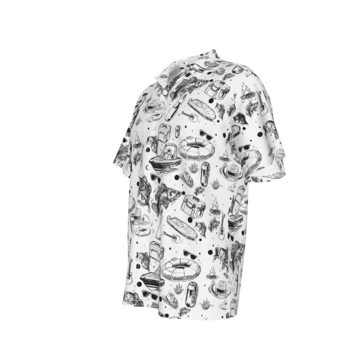 Lake Daze Hawaiian Shirt With Button Closure