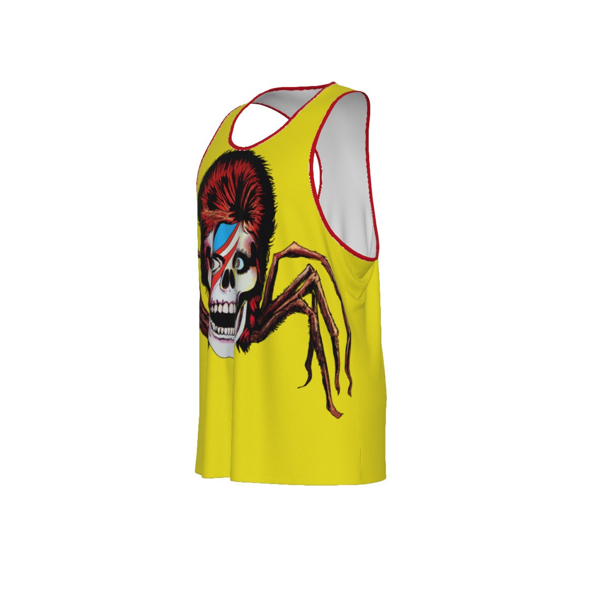 Spider From Mars Men's Slim Y-Back Muscle Tank Top (Yellow/Red)