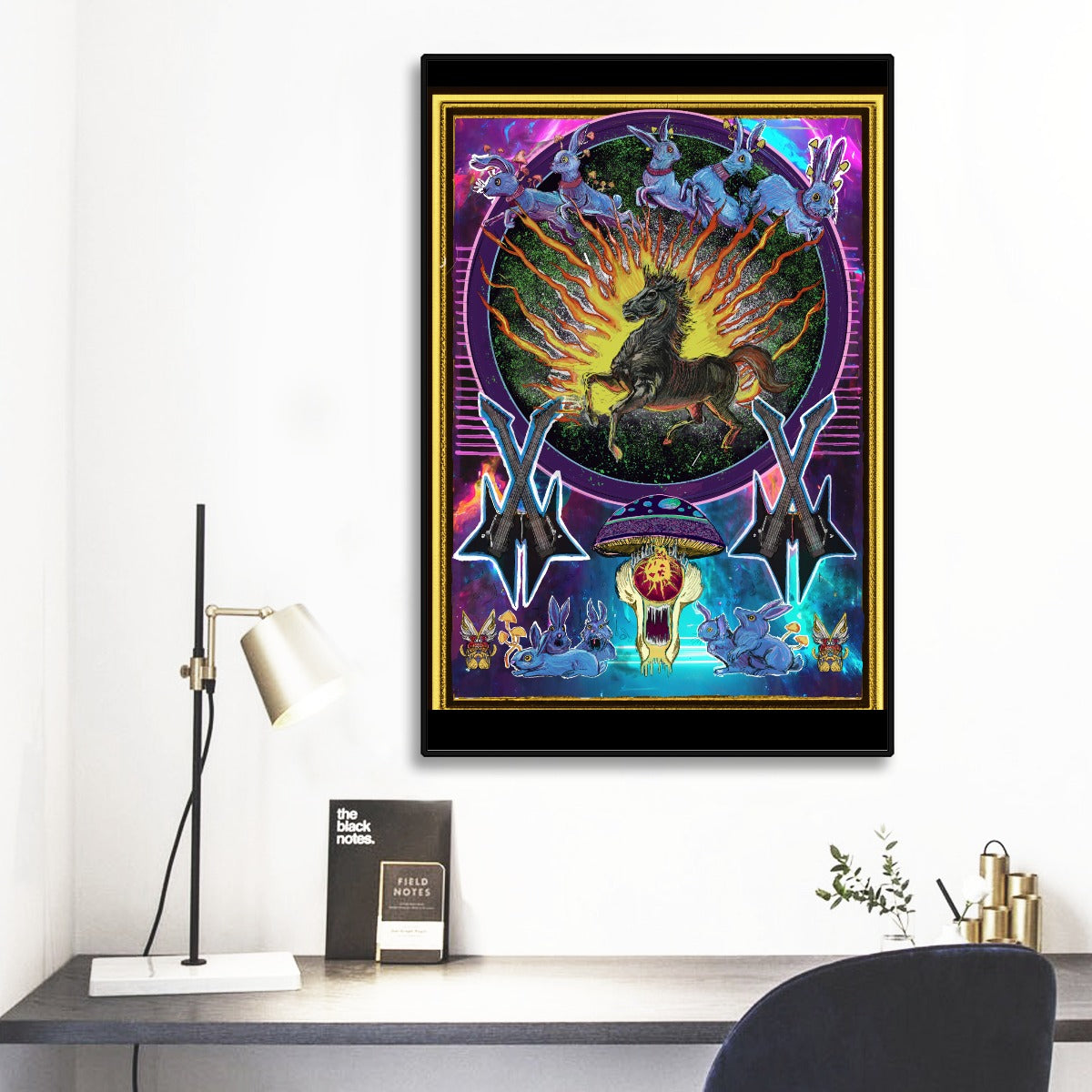 Mycelium MMXXIV Black Frame Mural