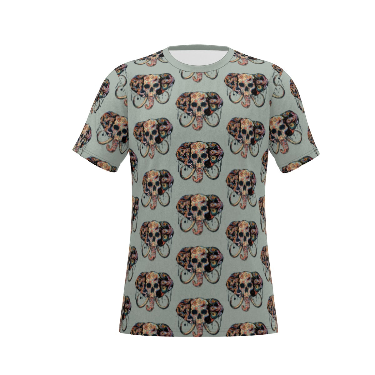 Invisible Elephant (Grey Patterned) O-Neck T-Shirt