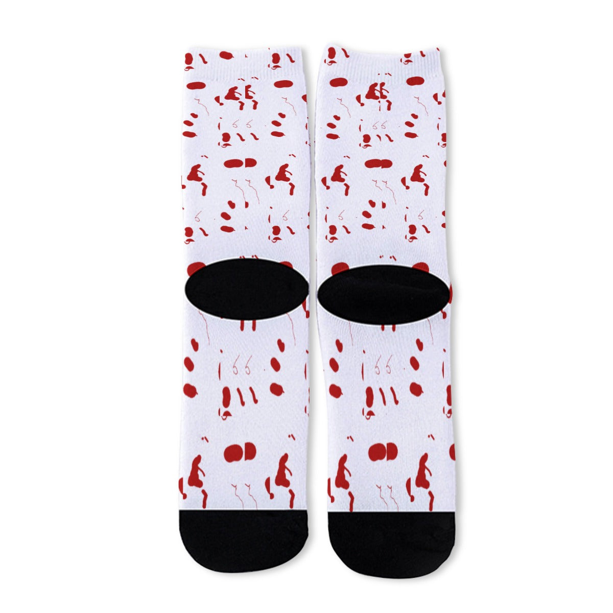 Stain Splatter White Unisex Long Socks