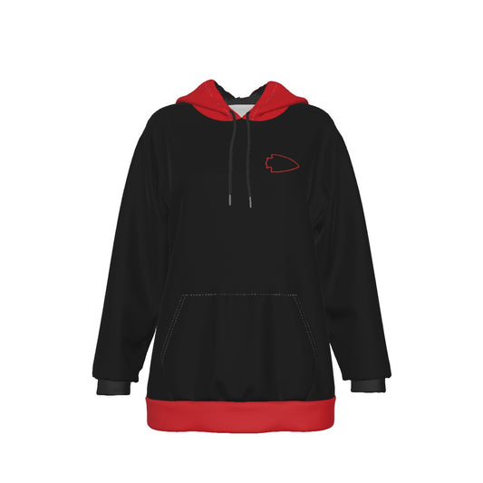 Kingdom Black/Red Women's Heavy Fleece Hoodie
