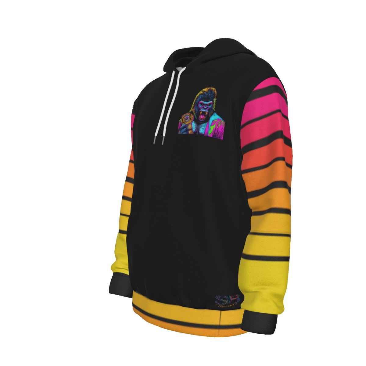 All - Over Print Men's Thicken Pullover Hoodie - SB - THREADZ