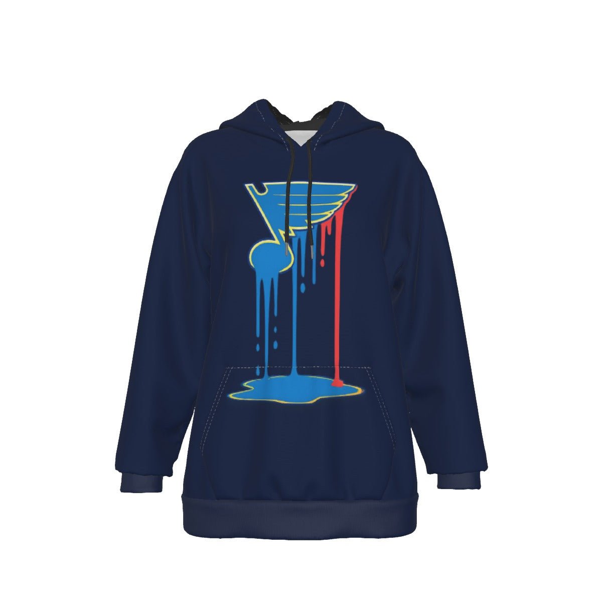 Bleed Blue Navy Women's Heavy Fleece Hoodie - SB - THREADZ