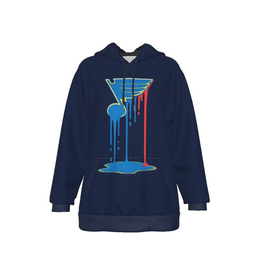 Bleed Blue Navy Women's Heavy Fleece Hoodie - SB - THREADZ