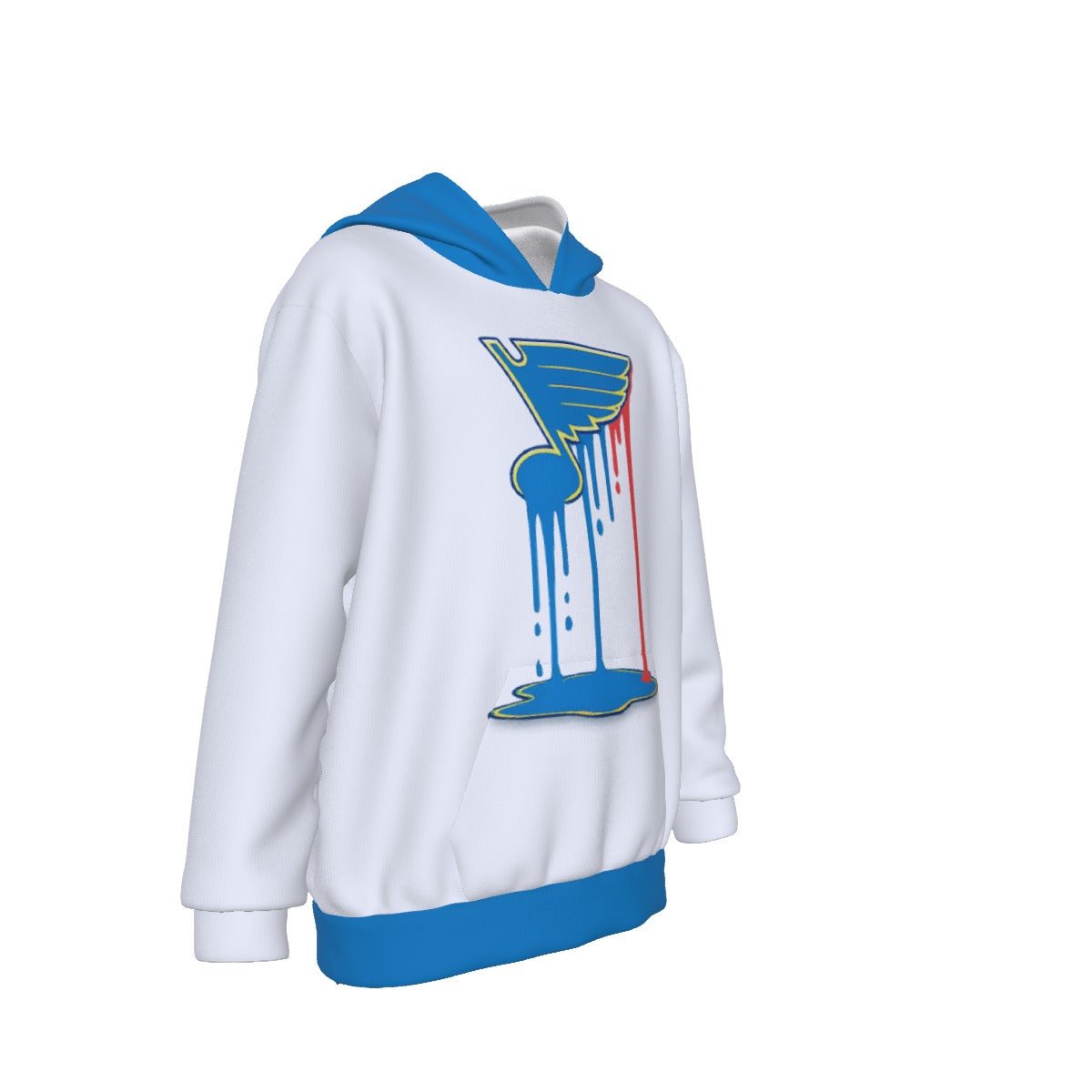 Bleed Blue White Kid's Heavy Fleece Hoodie - SB - THREADZ