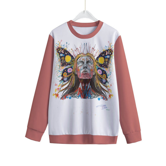 Chaos Pink/White Women's Sweatshirt - SB - THREADZ