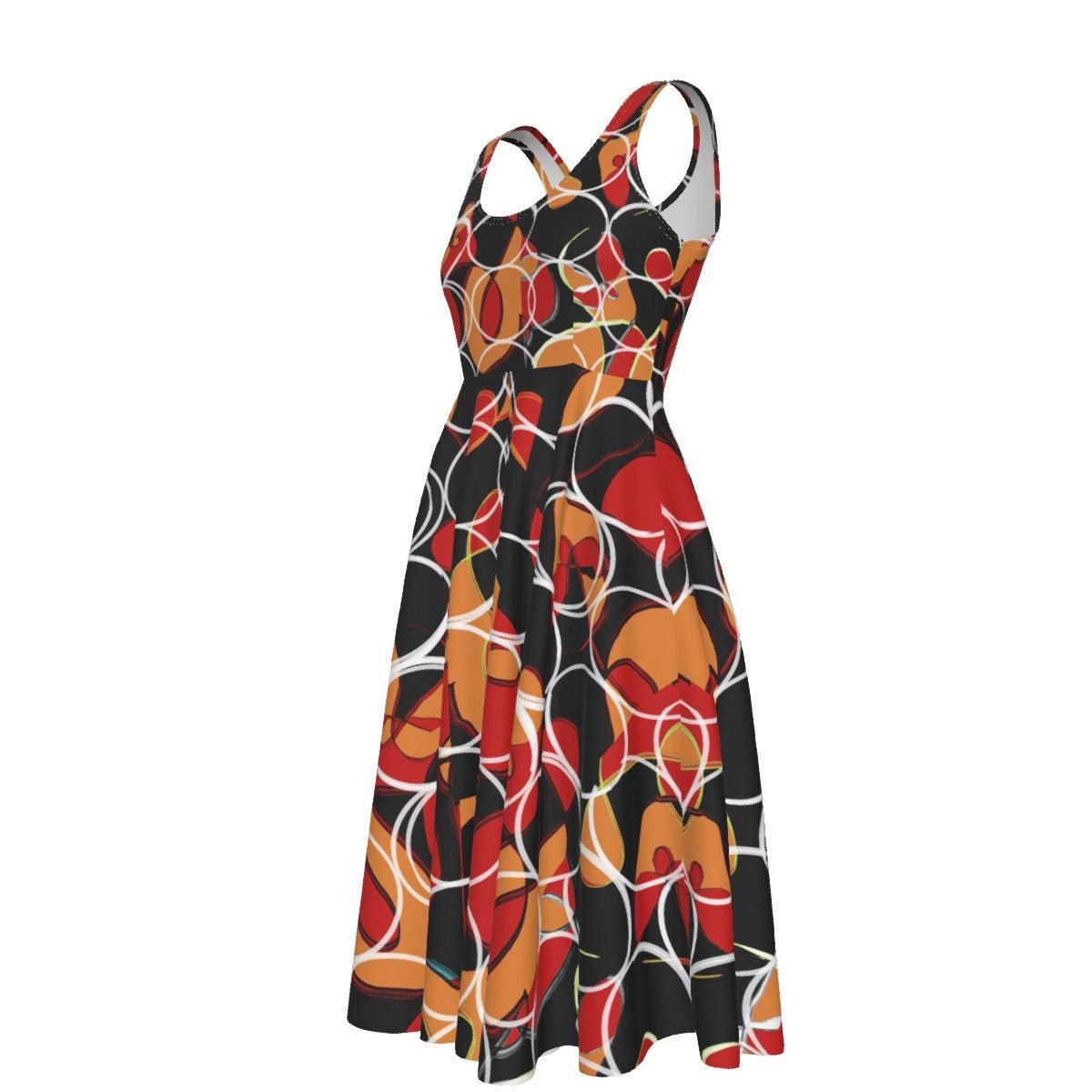 Circles Women's Sleeveless Dress - SB - THREADZ